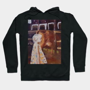 'Little Girl Visiting the Dairy' Hoodie